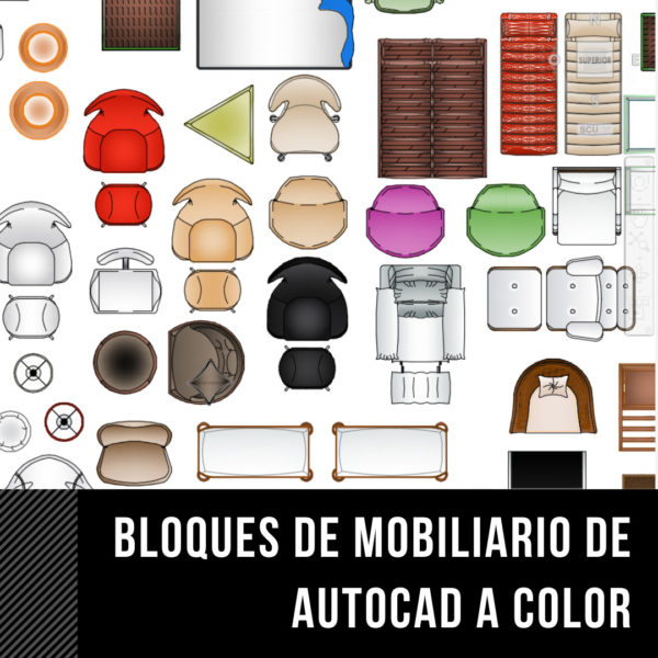 DESCARGA GRATIS BLOQUES DE MOBILIARIO DE AUTOCAD A COLOR - Imagen 3