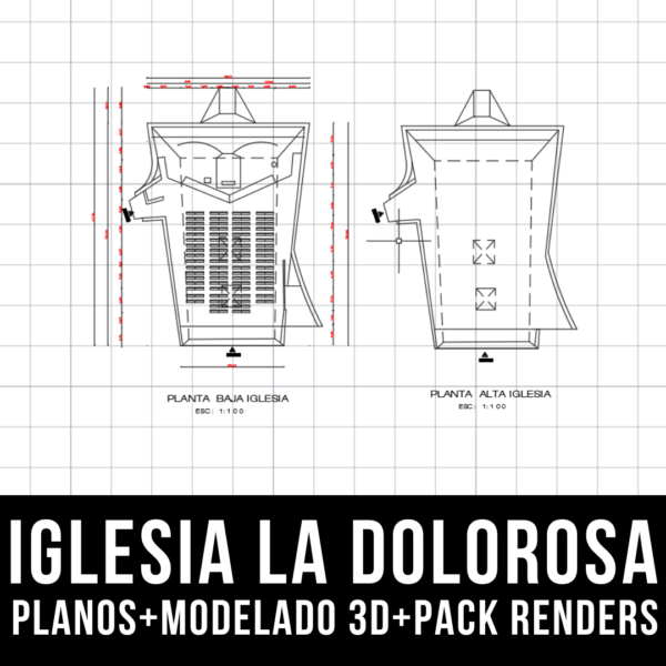 IGLESIA TEMPLO LA DOLOROSA DE QUITO EN AUTOCAD DWG