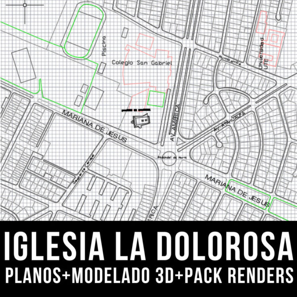 IGLESIA TEMPLO LA DOLOROSA DE QUITO EN AUTOCAD DWG