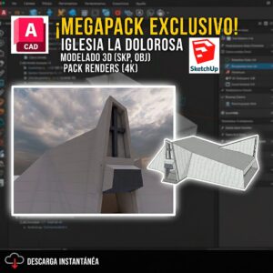 IGLESIA TEMPLO LA DOLOROSA QUITO PLANOS + MODELADO