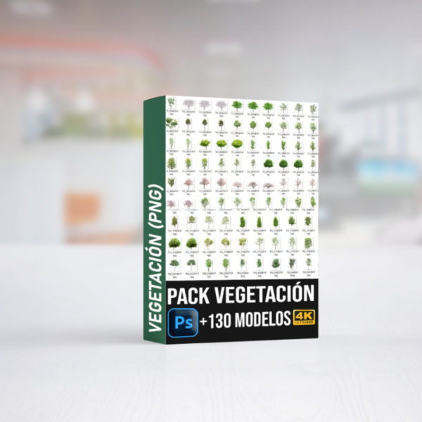 PACK DE VEGETACIÓN MÁS DE 130 MODELOS EN FORMATO PNG (4K) PARA PHOTOSHOP