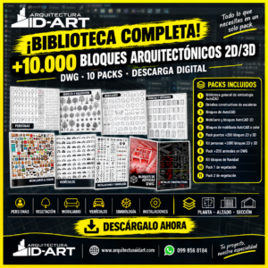 DESCARGA BIBLIOTECA AUTOCAD COMPLETA 10 PACKS +10000 BLOQUES