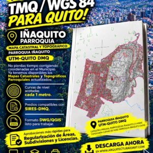 PARROQUIA IÑAQUITO MAPA PREDIAL Y TOPOGRÁFICO (CURVAS DE NIVEL) DM QUITO UTM TMQ SIRES DMQ