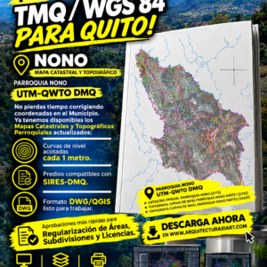 PARROQUIA NONO MAPA PREDIAL Y TOPOGRÁFICO (CURVAS DE NIVEL) DM QUITO UTM TMQ SIRES DMQ