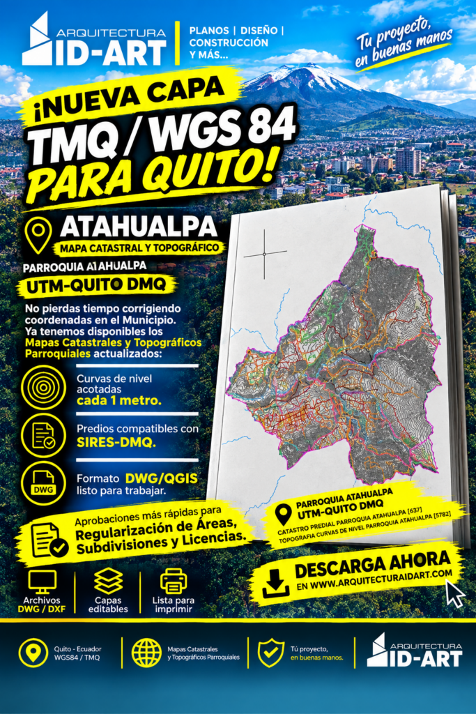 PARROQUIA ATAHUALPA MAPA PREDIAL Y TOPOGRÁFICO (CURVAS DE NIVEL) DM QUITO UTM TMQ SIRES DMQ