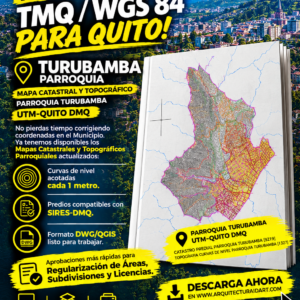 PARROQUIA CHILIBULO MAPA PREDIAL Y TOPOGRÁFICO (CURVAS DE NIVEL) DM QUITO UTM TMQ SIRES DMQ