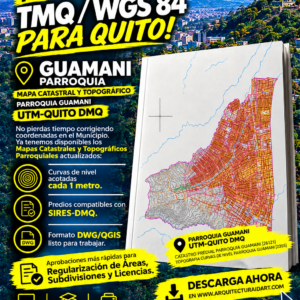 PARROQUIA GUAMANI MAPA PREDIAL Y TOPOGRÁFICO (CURVAS DE NIVEL) DM QUITO UTM TMQ SIRES DMQ