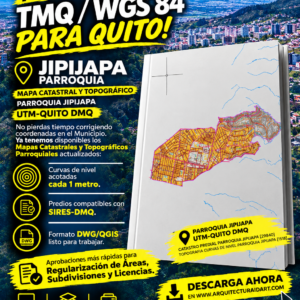 PARROQUIA JIPIJAPA MAPA PREDIAL Y TOPOGRÁFICO (CURVAS DE NIVEL) DM QUITO UTM TMQ SIRES DMQ