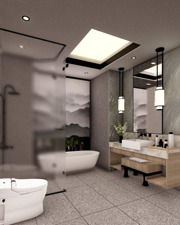MODELO 3D DISEÑO DE BAÑO 9,5m2 - Imagen 6