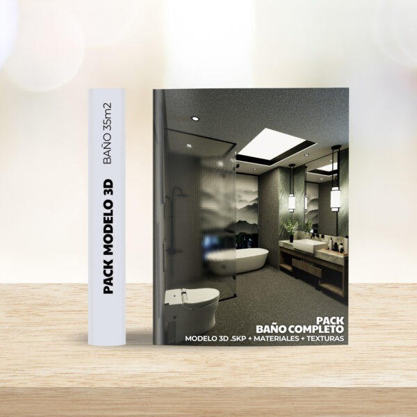 PACK MODELO 3D BAÑO 35m2