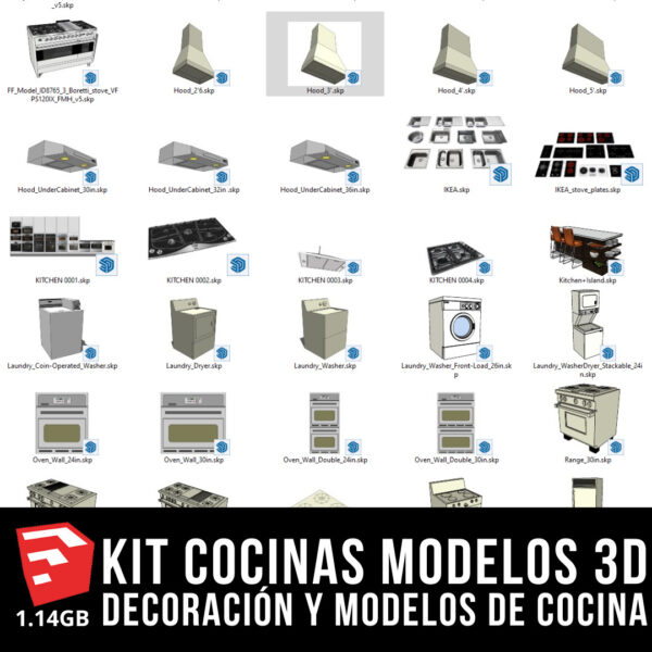 KIT COCINAS MODELOS 3D DECORACION Y MODELOS DE COCINA