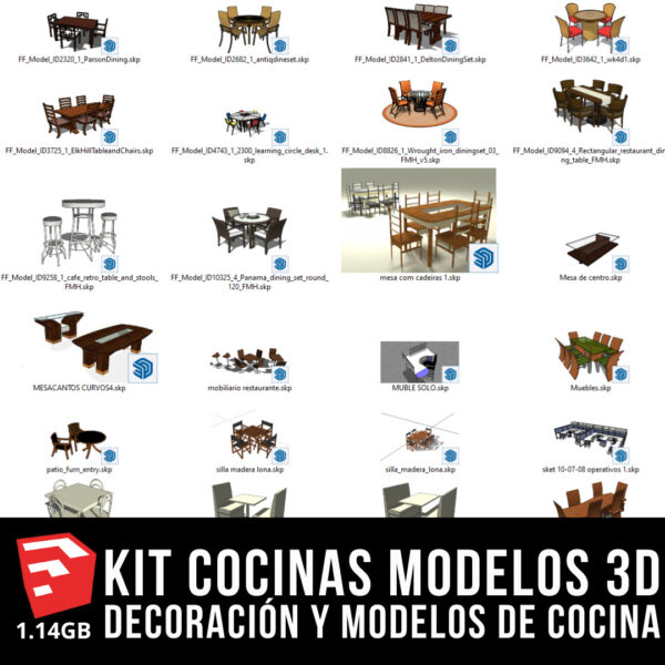 KIT COCINAS MODELOS 3D DECORACION Y MODELOS DE COCINA