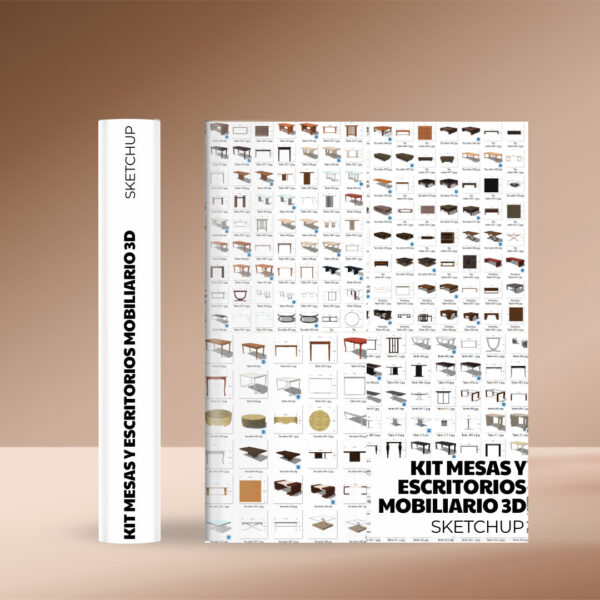 KIT MESAS Y ESCRITORIOS MOBILIARIO SKETCHUP