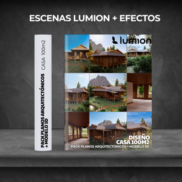 CASA 100m2 | PLANOS ARQUITECTÓNICOS + MODELO 3D + ESCENAS - Imagen 4