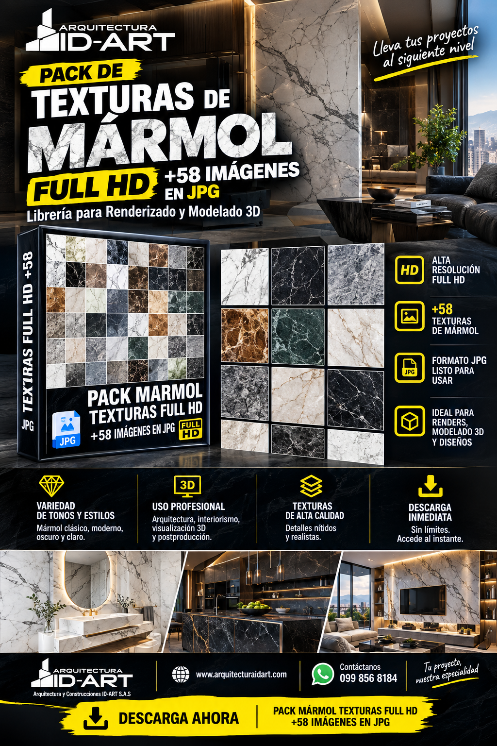 DESCARGA GRATIS PACK MARMOL TEXTURAS FULL HD +58 IMAGENES EN JPG_