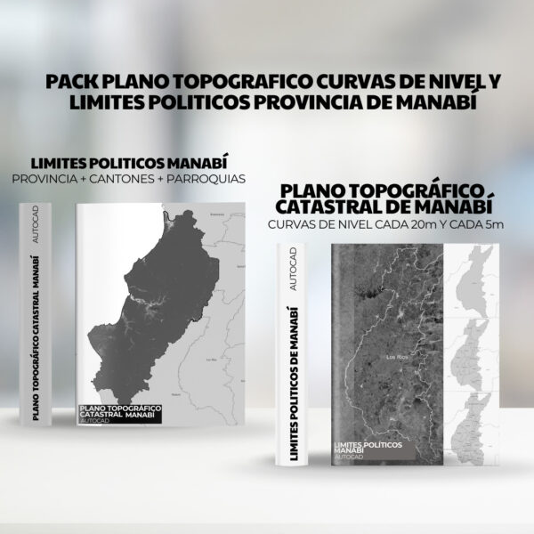 PACK PLANO TOPOGRAFICO CURVAS DE NIVEL MANABI