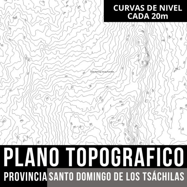 PACK PLANO TOPOGRAFICO CURVAS DE NIVEL SANTO DOMINGO DE LOS TSACHILAS