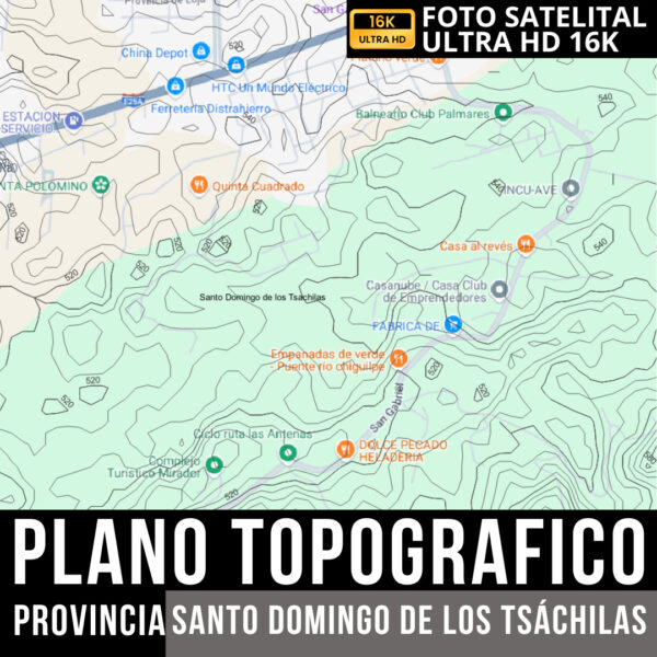 PACK PLANO TOPOGRAFICO CURVAS DE NIVEL SANTO DOMINGO DE LOS TSACHILAS