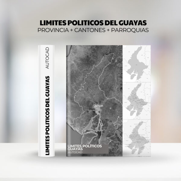 PACK PLANO TOPOGRAFICO CURVAS DE NIVEL Y LIMITES POLITICOS PROVINCIA DEL GUAYAS