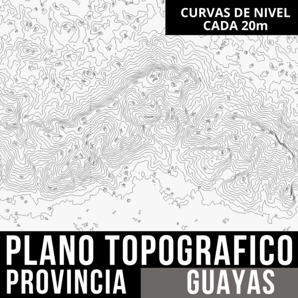 PACK PLANO TOPOGRAFICO CURVAS DE NIVEL Y LIMITES POLITICOS PROVINCIA DEL GUAYAS