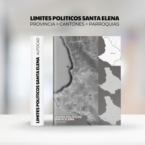 PACK PLANO TOPOGRAFICO CURVAS DE NIVEL Y POLITICO DE DE LA PROVINCIA DE SANTA ELENA