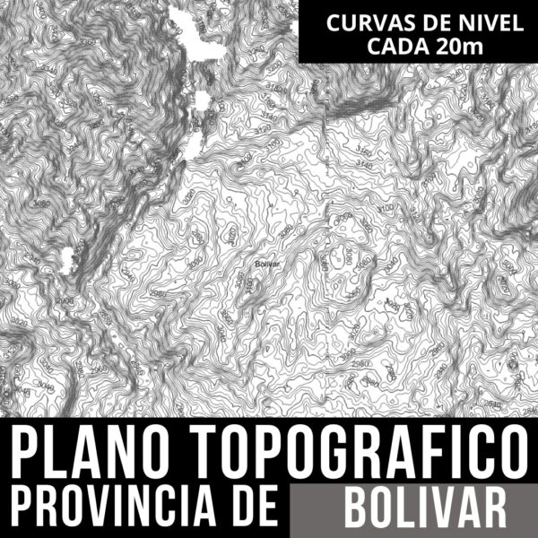 Accede al Plano Topográfico de Bolivar_ Incluye Curvas de Nivel y Límites Políticos