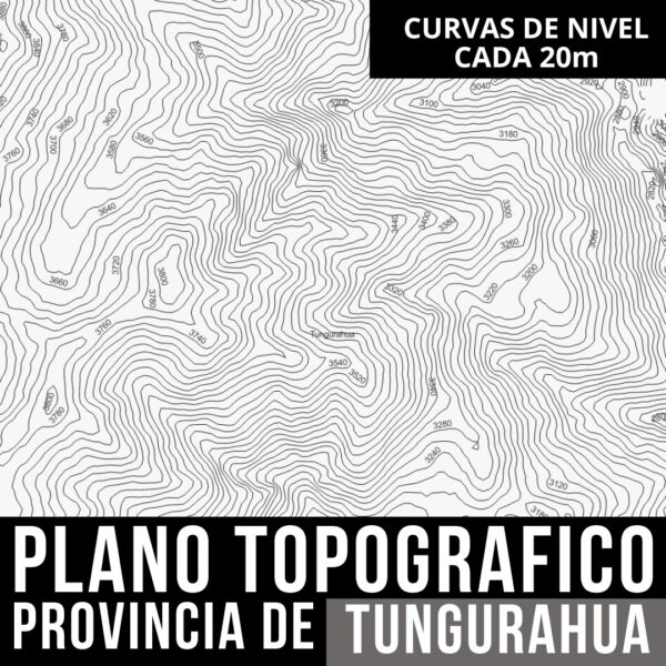 Accede al Plano Topográfico de Tungurahua_ Incluye Curvas de Nivel y Límites Políticos