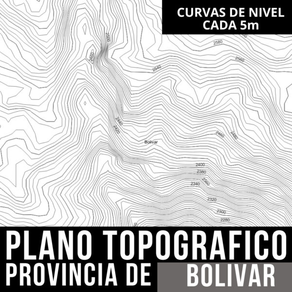 Descarga el Planos Topográficos de Bolivar con Curvas de Nivel y Límites Políticos (2)