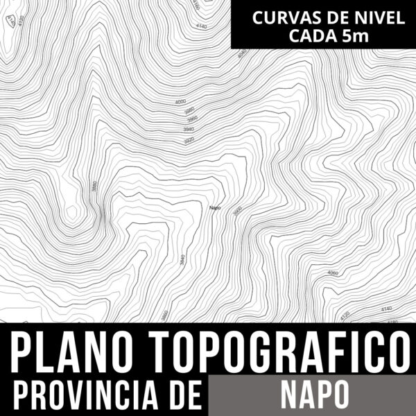 Mapa Geográfico de Napo_ Curvas de Nivel y Límites Políticos en AutoCAD