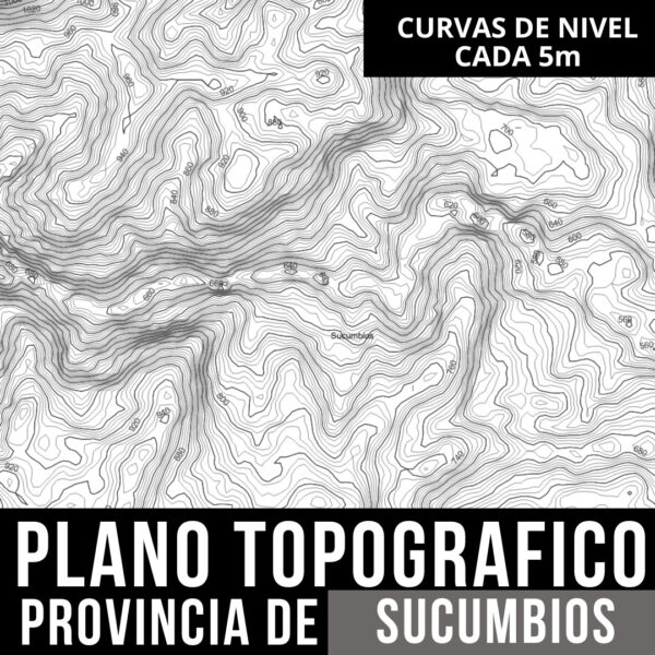 Mapa Geográfico de Sucumbios_ Curvas de Nivel y Límites Políticos en AutoCAD