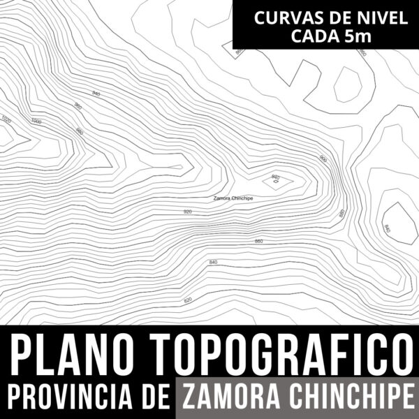 Mapa Geográfico de Zamora-Chinchipe_ Curvas de Nivel y Límites Políticos en AutoCAD