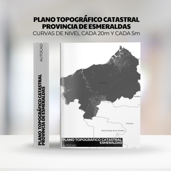 PACK PLANO TOPOGRAFICO CURVAS DE NIVEL Y LIMITES POLITICOS PROVINCIA DE ESMERALDAS EN AUTOCAD - Imagen 2