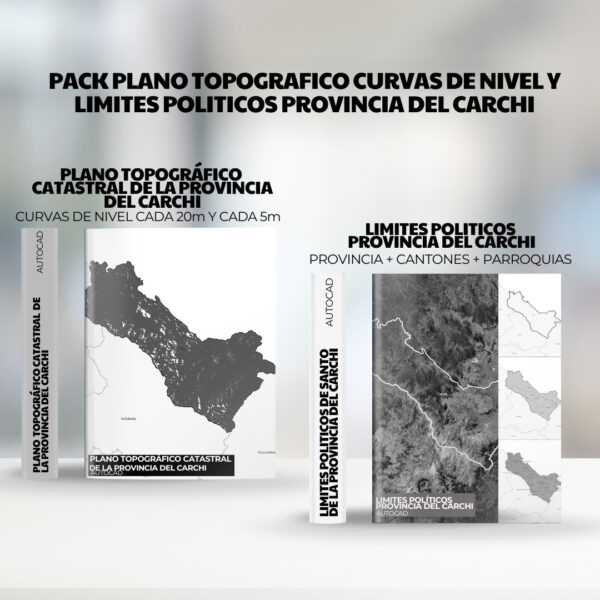 PACK PLANO TOPOGRAFICO CURVAS DE NIVEL Y LIMITES POLITICOS PROVINCIA DEL CARCHI