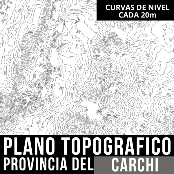 Plano Detallado con Curvas de Nivel y Límites Políticos de Carchi en AutoCAD