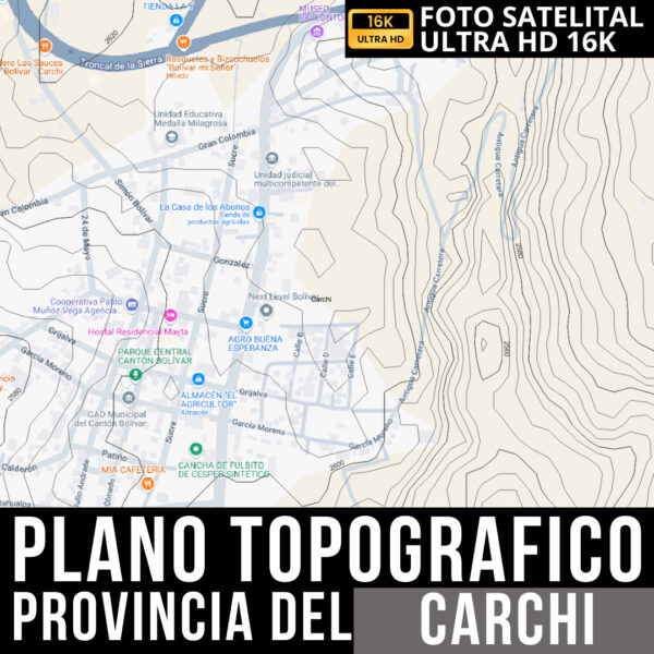 PACK PLANO TOPOGRAFICO CURVAS DE NIVEL Y LIMITES POLITICOS PROVINCIA DE CARCHI EN AUTOCAD