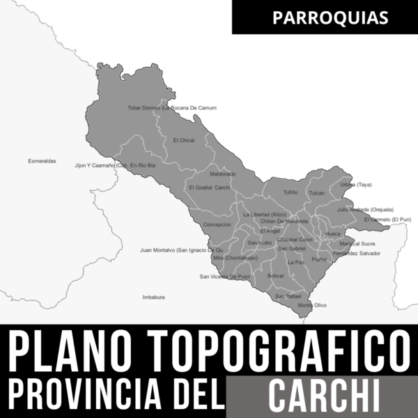 Plano Topográfico Interactivo con Curvas de Nivel y Límites Políticos de Carchi en AutoCAD