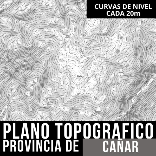 Pack Completo de Cañar_ Curvas de Nivel y Límites Políticos para Proyectos Profesionales