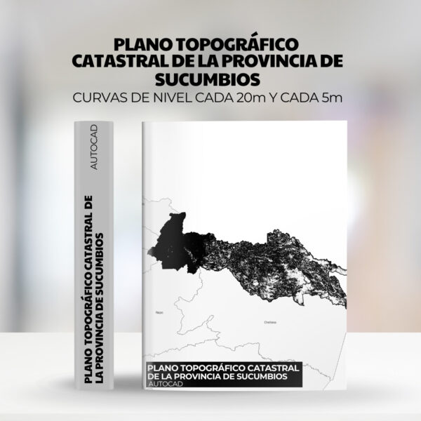 PACK PLANO TOPOGRAFICO CURVAS DE NIVEL Y LIMITES POLITICOS PROVINCIA DE SUCUMBIOS EN AUTOCAD - Imagen 2