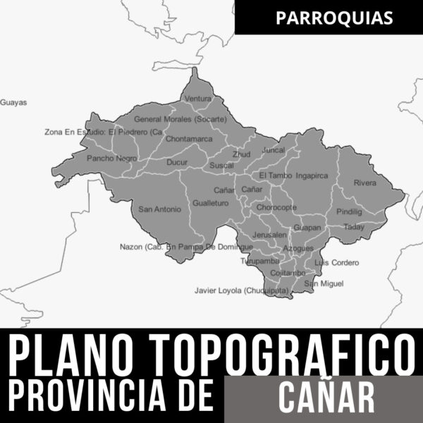 Pack Profesional de Cartografía_ Curvas de Nivel y Límites Políticos de Cañar