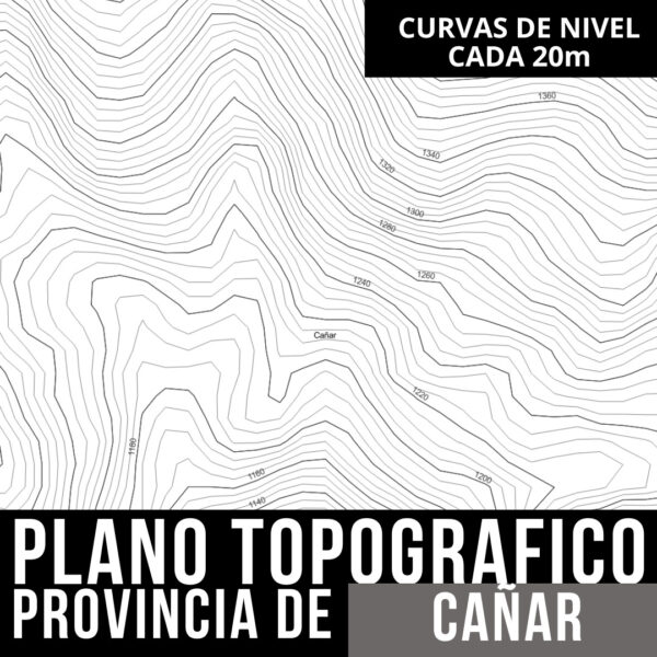 Pack de Cartografía Topográfica_ Curvas de Nivel y Límites Políticos de Cañar a tu Alcance
