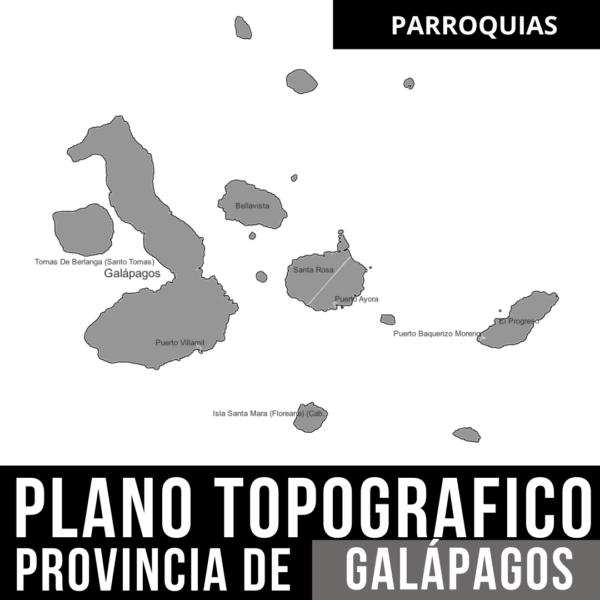 Pack de Mapas Topográficos y Límites Políticos de GALÁPAGOS en Formato AutoCAD