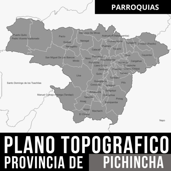 Pack de Mapas Topográficos y Límites Políticos de PICHINCHA en Formato AutoCAD