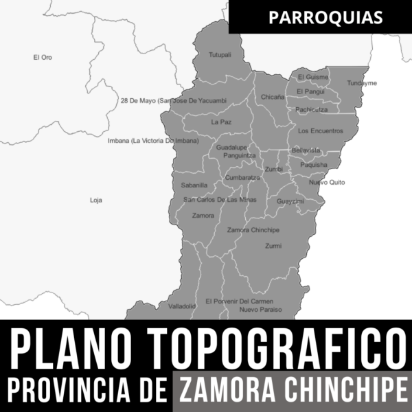 Pack de Mapas Topográficos y Límites Políticos de Zamora-Chinchipe en Formato AutoCAD