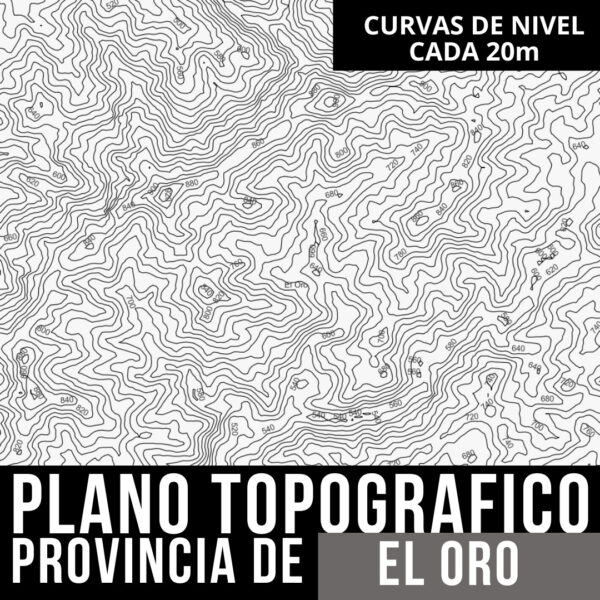 Pack de Mapas de El Oro_ Curvas de Nivel y Límites Políticos en Alta Calidad