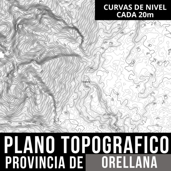 Planos Topográficos en AutoCAD_ Curvas de Nivel y Límites Políticos de Orellana