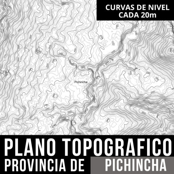 Planos Topográficos en AutoCAD_ Curvas de Nivel y Límites Políticos de PICHINCHA