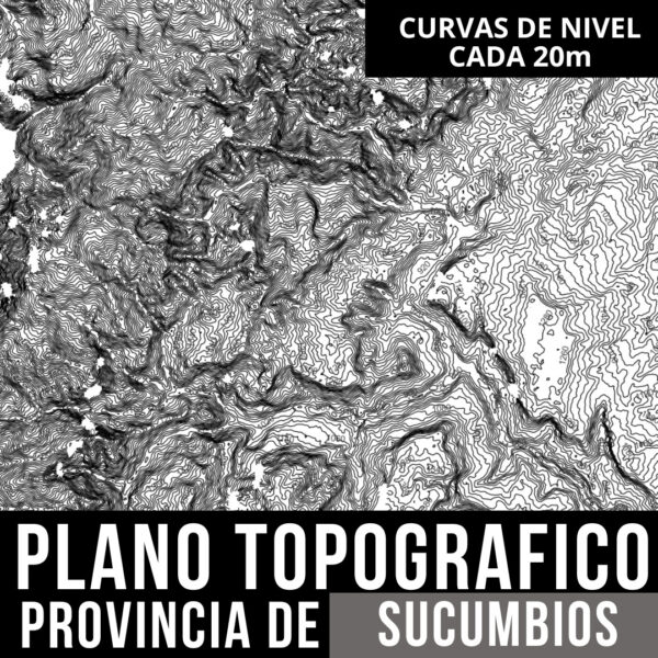 Planos Topográficos en AutoCAD_ Curvas de Nivel y Límites Políticos de Sucumbios