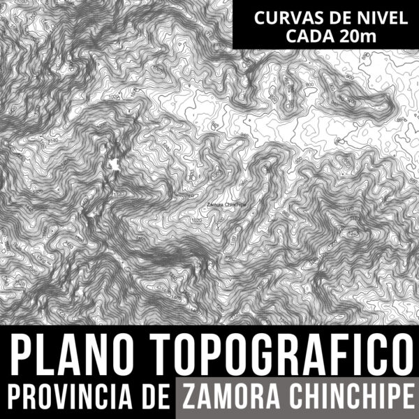 Planos Topográficos en AutoCAD_ Curvas de Nivel y Límites Políticos de Zamora-Chinchipe