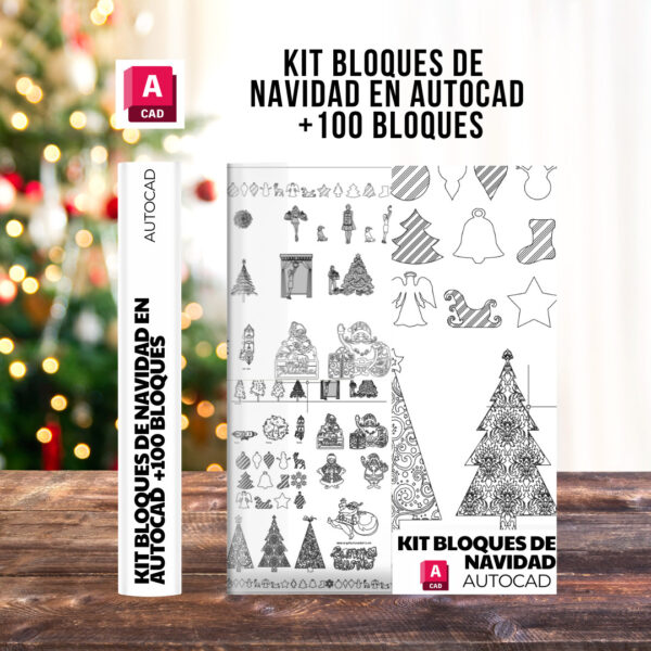 KIT BLOQUES DE NAVIDAD EN AUTOCAD