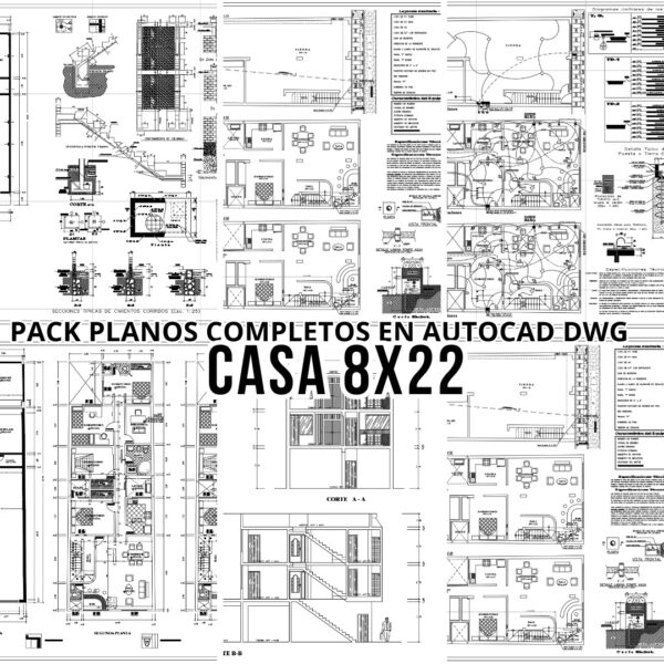 PACK PLANOS COMPLETOS EN AUTOCAD DWG